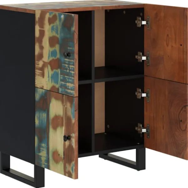 vidaXL Sideboards>Skänk med 4 dörrar 60x33x75 cm massivt återvunnet trä