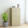 vidaXL Byråer>Skänk med 6 lådor sonoma-ek 50x34x96 cm konstruerat trä