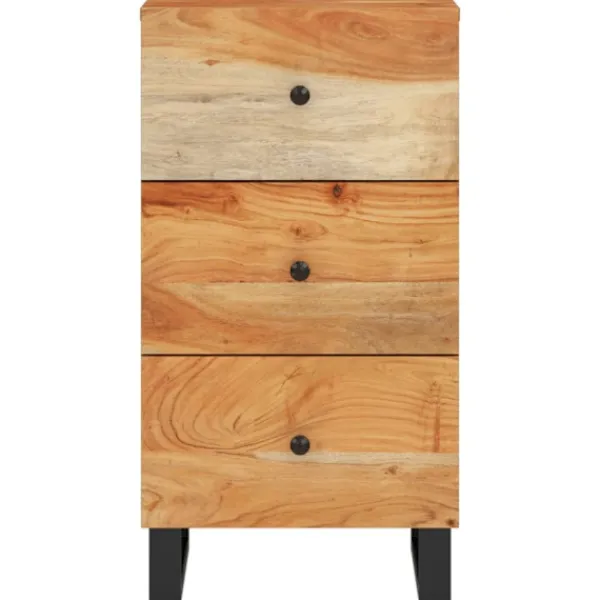 vidaXL Byråer>Skänk med 3 lådor 40x33,5x75 cm massivt akaciaträ