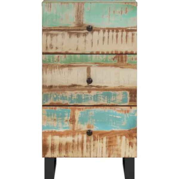 vidaXL Byråer>Skänk med 3 lådor 40x33,5x75 cm massivt återvunnet trä