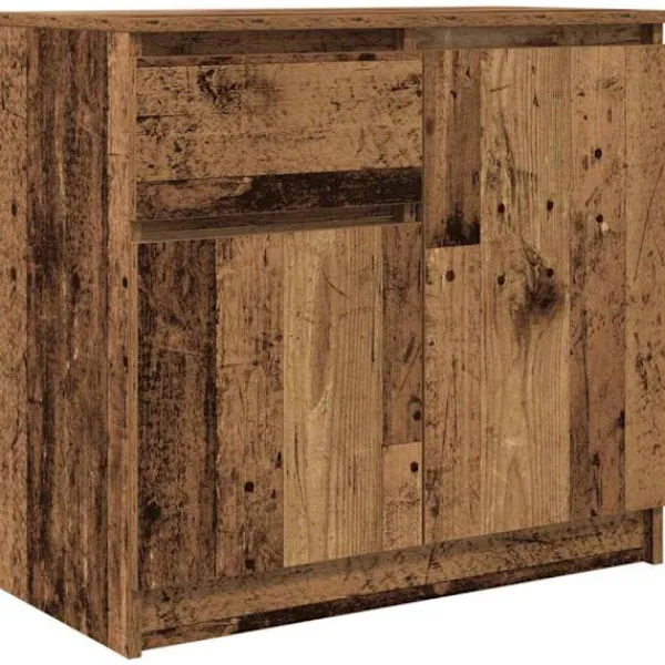vidaXL Sideboards>Skänk med låda gammalt trä 71x35x65 cm konstruerat trä