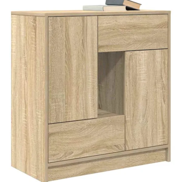 vidaXL Sideboards>Skänk med lådor och dörrar sonoma ek 70,5x34x74,5 cm