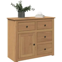 vidaXL Byråer>Skänk med lådor Panama 93x40x80 cm massiv furu