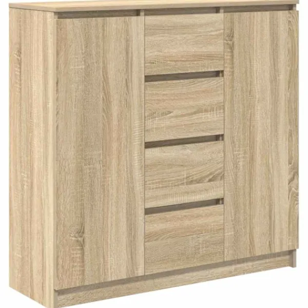 vidaXL Sideboards>Skänk med lådor sonoma ek 100,5x35x98,5 cm konstruerat trä