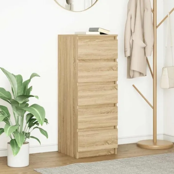 vidaXL Byråer>Skänk med lådor sonoma ek 37,5x35x99 cm konstruerat trä
