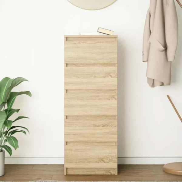 vidaXL Byråer>Skänk med lådor sonoma ek 37,5x35x99 cm konstruerat trä
