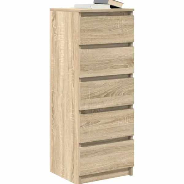 vidaXL Byråer>Skänk med lådor sonoma ek 37,5x35x99 cm konstruerat trä