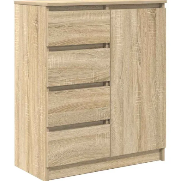 vidaXL Sideboards>Skänk med lådor sonoma ek 71x35x84 cm konstruerat trä