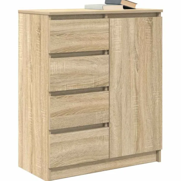 vidaXL Sideboards>Skänk med lådor sonoma ek 71x35x84 cm konstruerat trä