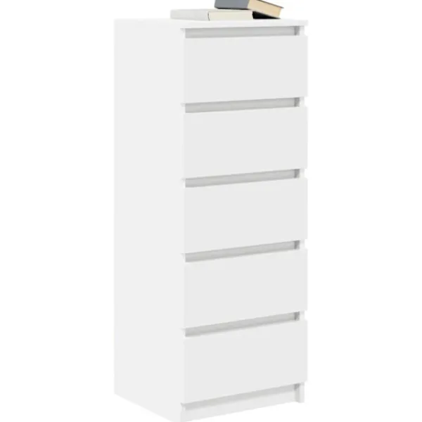 vidaXL Byråer>Skänk med lådor vit 37,5x35x99 cm konstruerat trä