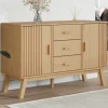 vidaXL Sideboards>Skänk OLDEN brun 114x43x73,5 cm massiv furu