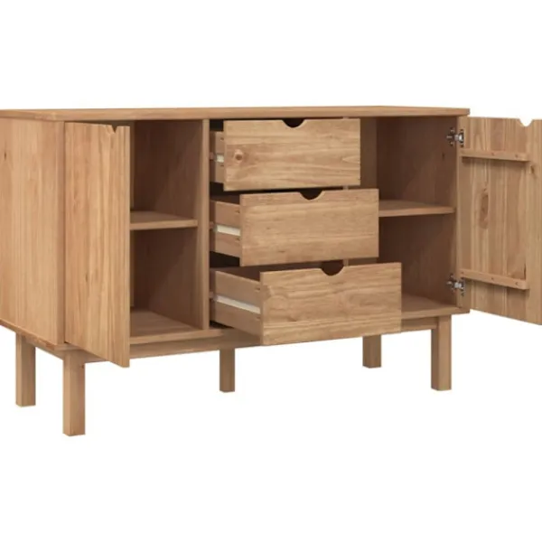 vidaXL Sideboards>Skänk OTTA 113,5x43x73 cm massiv furu