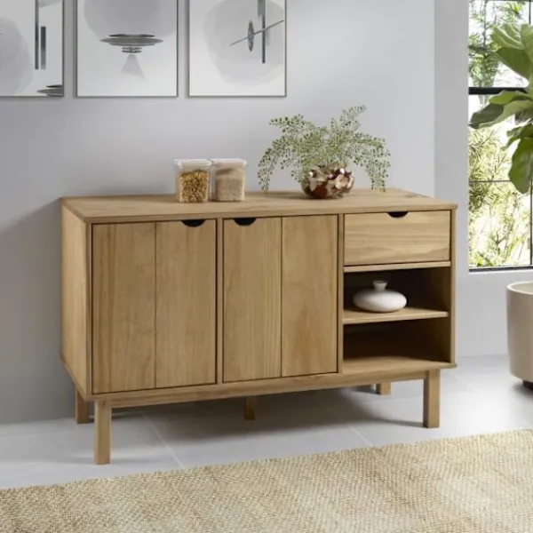 vidaXL Sideboards>Skänk OTTA 114x43x73,5 cm massiv furu