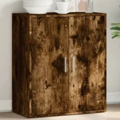 vidaXL Sideboards>Skänk rökfärgad ek 79x38x80 cm konstruerat trä