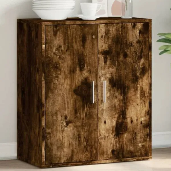 vidaXL Sideboards>Skänk rökfärgad ek 79x38x80 cm konstruerat trä