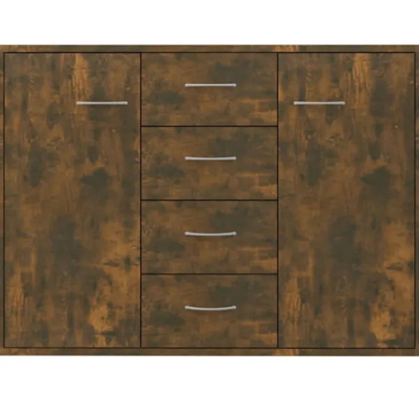 vidaXL Byråer>Skänk rökfärgad ek 88x30x65 cm konstruerat trä