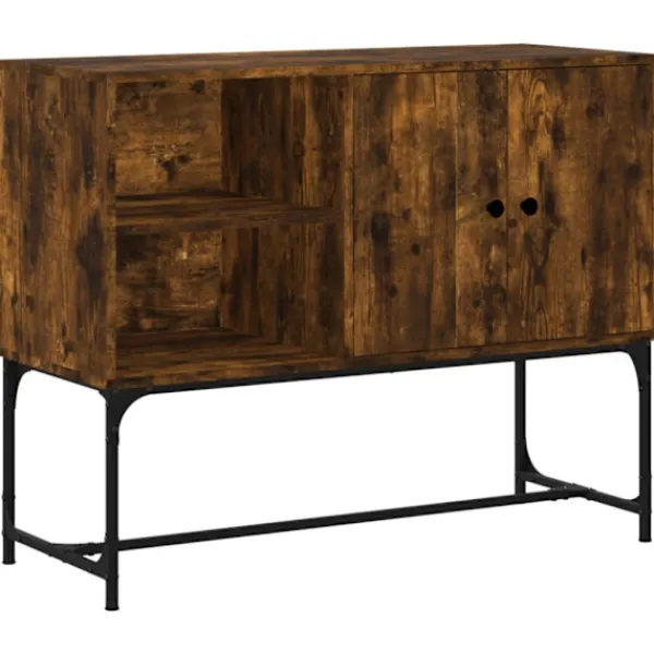 vidaXL Sideboards>Skänk rökfärgad ek 100x40x79,5 cm konstruerat trä