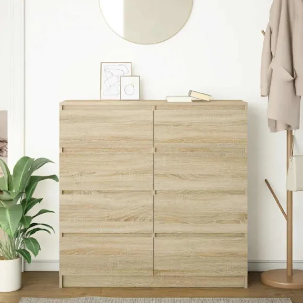 vidaXL Byråer>Skänk sonoma ek 100x35x99 cm konstruerat trä