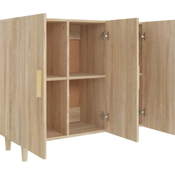 vidaXL Sideboards>Skänk sonoma-ek 90x34x80 cm konstruerat trä