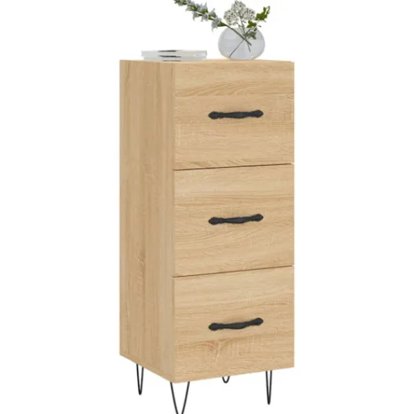 vidaXL Byråer>Skänk sonoma-ek 34,5x34x90 cm konstruerat trä