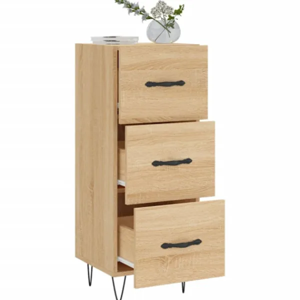 vidaXL Byråer>Skänk sonoma-ek 34,5x34x90 cm konstruerat trä