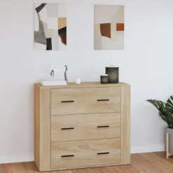 vidaXL Byråer>Skänk sonoma-ek 80x33x70 cm konstruerat trä