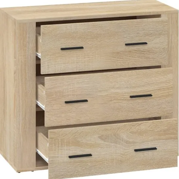 vidaXL Byråer>Skänk sonoma-ek 80x33x70 cm konstruerat trä