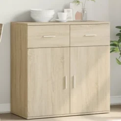 vidaXL Sideboards>Skänk sonoma-ek 79x38x80 cm konstruerat trä