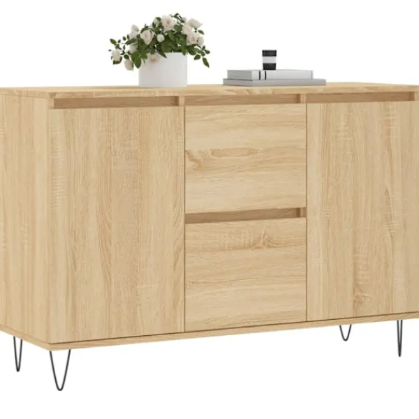 vidaXL Sideboards>Skänk sonoma-ek 101,5x35x70 cm konstruerat trä