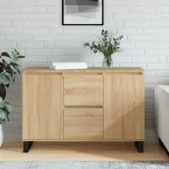 vidaXL Sideboards>Skänk sonoma-ek 101,5x35x70 cm konstruerat trä