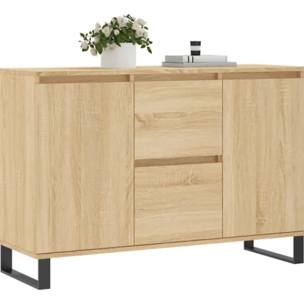 vidaXL Sideboards>Skänk sonoma-ek 101,5x35x70 cm konstruerat trä
