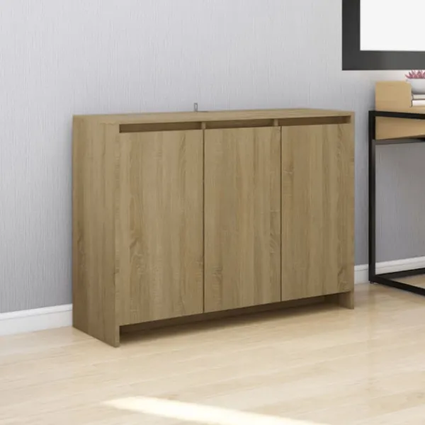 vidaXL Sideboards>Skänk sonoma-ek 102x33x75 cm konstruerat trä