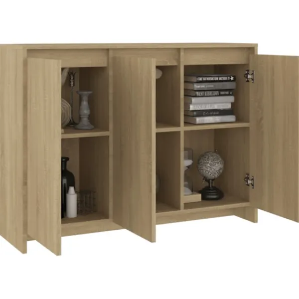 vidaXL Sideboards>Skänk sonoma-ek 102x33x75 cm konstruerat trä