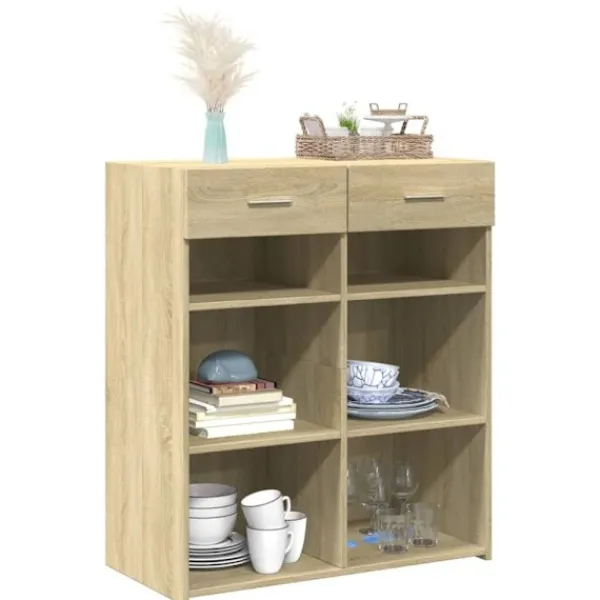 vidaXL Sideboards>Skänk sonoma-ek 80x42,5x93 cm konstruerat trä