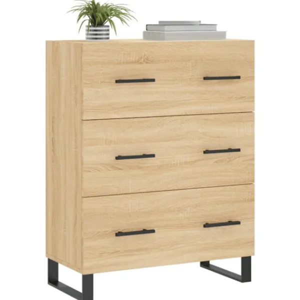 vidaXL Byråer>Skänk sonoma-ek 69,5x34x90 cm konstruerat trä