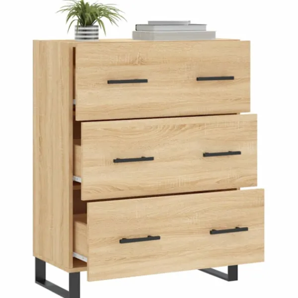 vidaXL Byråer>Skänk sonoma-ek 69,5x34x90 cm konstruerat trä