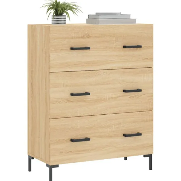 vidaXL Byråer>Skänk sonoma-ek 69,5x34x90 cm konstruerat trä