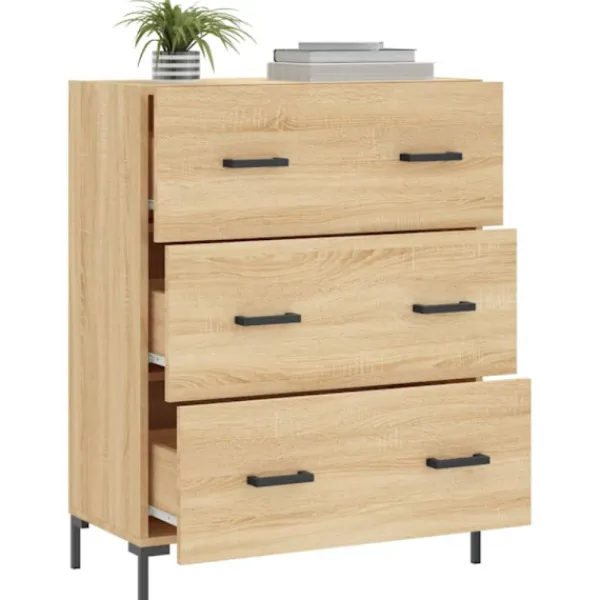 vidaXL Byråer>Skänk sonoma-ek 69,5x34x90 cm konstruerat trä