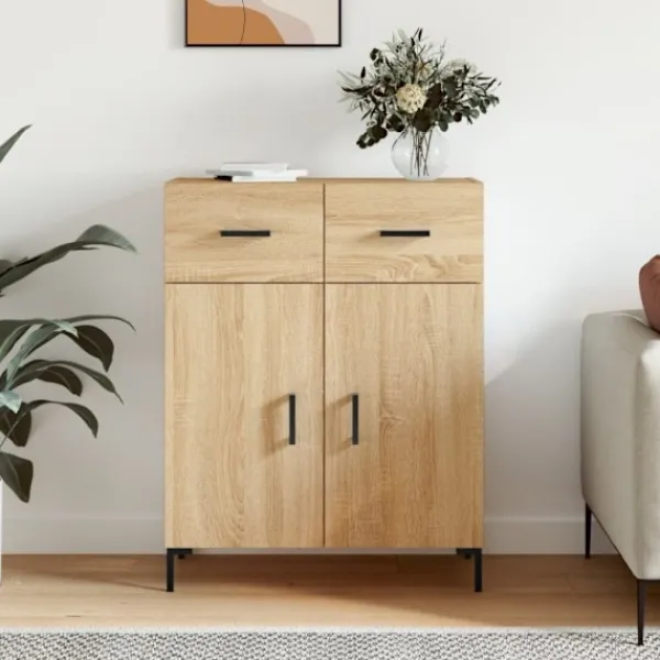 vidaXL Sideboards>Skänk sonoma-ek 69,5x34x90 cm konstruerat trä