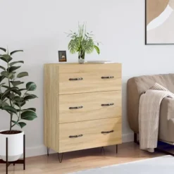 vidaXL Byråer>Skänk sonoma-ek 69,5x34x90 cm konstruerat trä