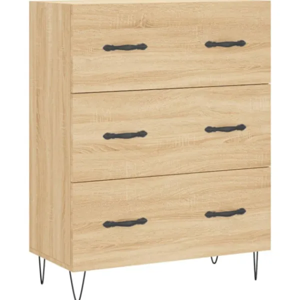 vidaXL Byråer>Skänk sonoma-ek 69,5x34x90 cm konstruerat trä