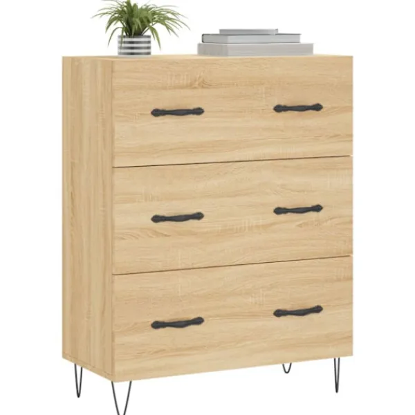 vidaXL Byråer>Skänk sonoma-ek 69,5x34x90 cm konstruerat trä