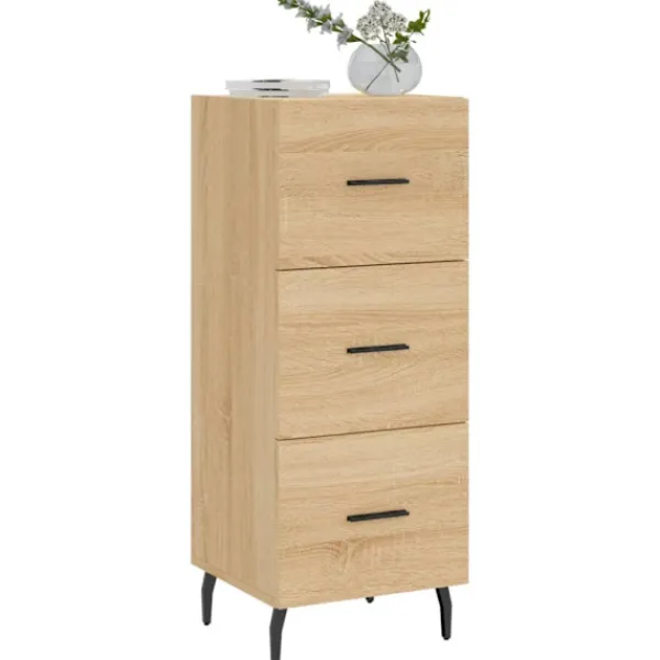vidaXL Byråer>Skänk sonoma-ek 34,5x34x90 cm konstruerat trä