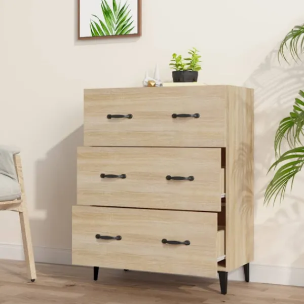 vidaXL Byråer>Skänk sonoma-ek 69,5x34x90 cm konstruerat trä