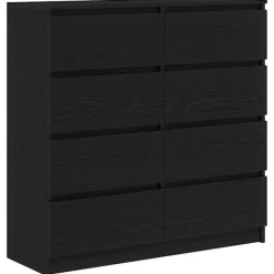 vidaXL Byråer>Skänk svart ek 100x35x99 cm konstruerat trä