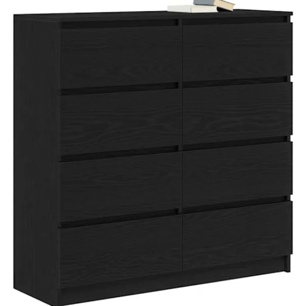 vidaXL Byråer>Skänk svart ek 100x35x99 cm konstruerat trä