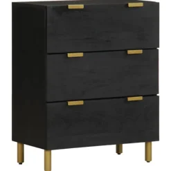 vidaXL Byråer>Skänk svart 60x33x75 cm konstruerat trä