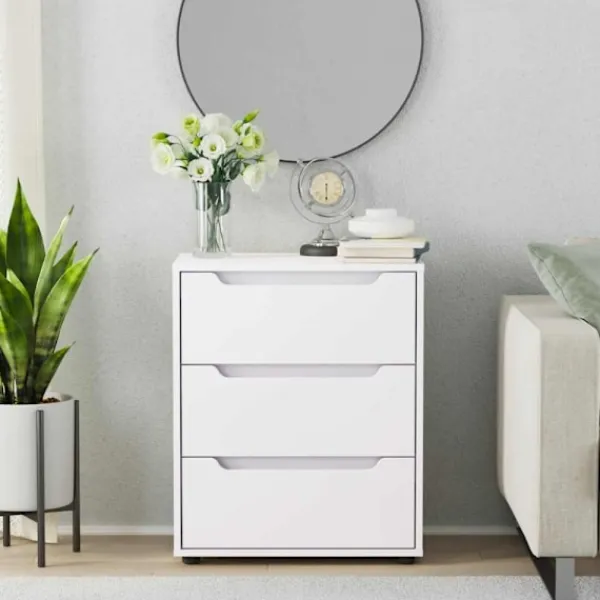 vidaXL Byråer>Skänk VISNES vit 60x40x73 cm konstruerat trä