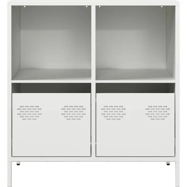 vidaXL Sideboards>Skänk vit 68x39x73,5 cm kallvalsat stål