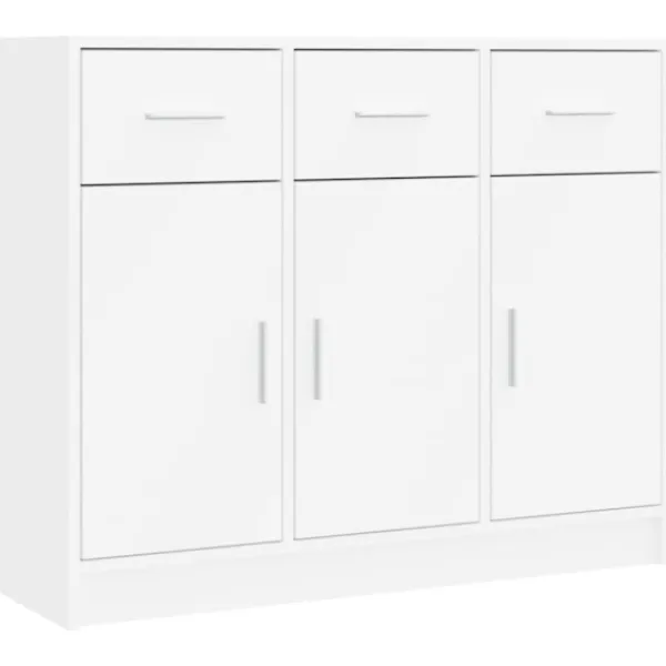 vidaXL Sideboards>Skänk vit 91x28x75 cm konstruerat trä